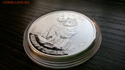 5$ ДОЛЛАРОВ КАНАДА ВОЛК 2011  серебро унция - WP_20151113_19_18_20_Pro