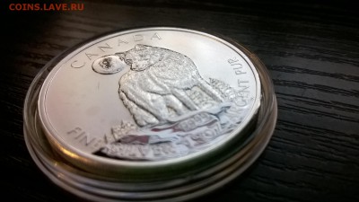 5$ ДОЛЛАРОВ КАНАДА ВОЛК 2011  серебро унция - WP_20151113_19_18_39_Pro
