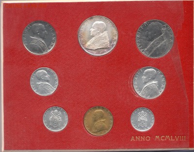 Ватикан годовой набор 1958 UNC (20.11) - img029