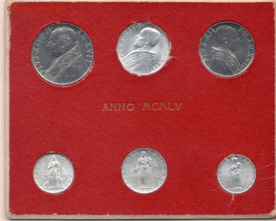 Ватикан годовой набор 1955 UNC (20.11) - img033