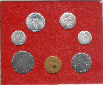 Ватикан годовой набор 1957 UNC (20.11) - img027