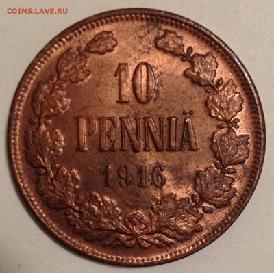 10 PENNIA 1916. Красная. UNC - 2015-11-14 20-44-58.JPG