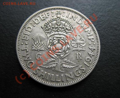 Британия, серебро, 1944 г, 2 Sh, до 14.09 в 21-30 мск - бр 1944 2 ш