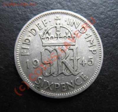 Британия, серебро, 1945 г, 6 Р, до 14.09 в 21-30 мск - бр 1945 6