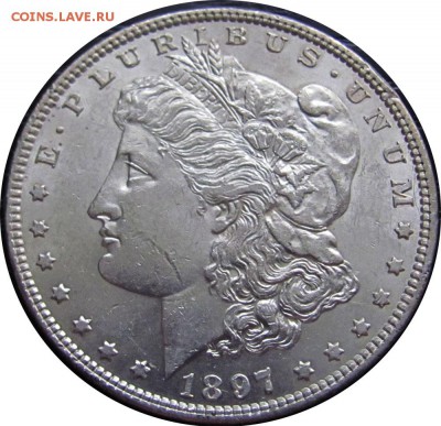 Z33 Ag Morgan Dollar 1897 AUnc до 21.11 в 22°° - Z33 Morgan Dollar 1897 aUNC_1