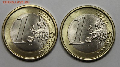 Италия 2шт по 1 евро 2009-10 UNC с номинала до 18.11 - IMG_5119.JPG