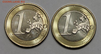 Испания 2шт по 1 евро 2010 2012 UNC с номинала до 18.11 - IMG_5123.JPG