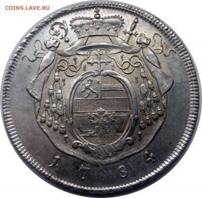 Зальцбург Taler 1784 - Hieronymus Graf Colloredo, оценка - Taler 1784 - Hieronymus Graf Colloredo_2