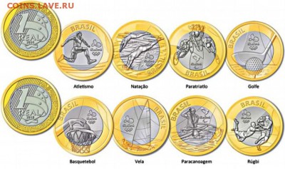 Бразилия. Монеты к Олимпиаде в Рио 2016 - olim1