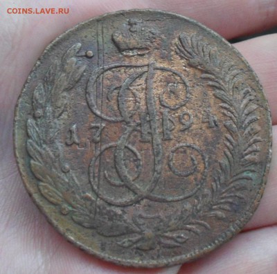 5 копеек 1794 г АМ. Павловский перечекан - Безымянный