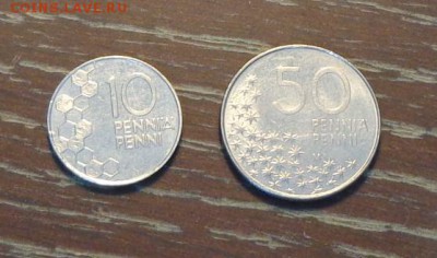 ФИНЛЯНДИЯ - МЕДВЕДЬ, ЛАНДЫШ наб. 2 шт. до 22.11, 22.00 - Финляндия 10 и 50 медведь ландыш