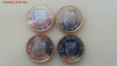 5 евро Финляндии 2014 - 4 шт. до 22.11.2015 г. - Финляндия1