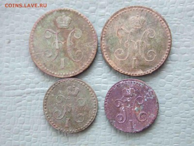 Медь серебром 4 штуки.  не чищенные. до 21.11.15  22:00 мск - 4 монеты 2