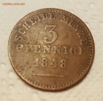 3 пфеннига 1848 - image