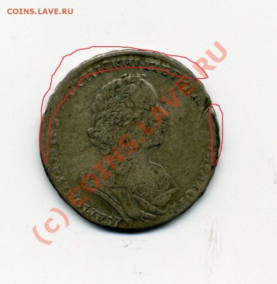 Полтина 1724 определение подлинности - 1