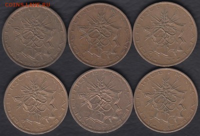 Франция 10 франков 1975-1980 6 шт. до 21.11.2015 21-30 - Франция 10 франков 2р