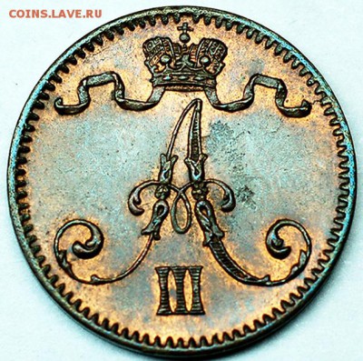 Царская Финляндия_медный пенни 1888 UNC; до 20.11_22.10мск - 10330