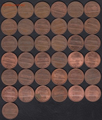 США 1 цент 1964-2002 37 шт. до 21.11.2015 21-30 - США 1 цент р