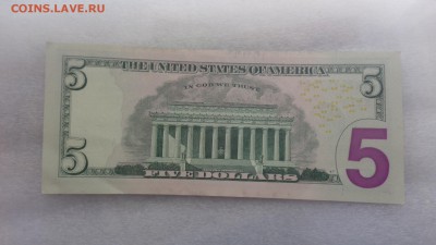 США  5 $ резервный банк 2009 г UNC в 21-20 мСК 26 ноя - ........18.11.2015.....ггг 440.JPG
