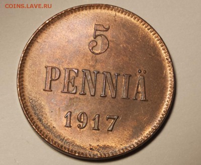5 пенни 1917г. UNC. До 25.11.2015 г.,в 22.00 по МСК - 5-17-3