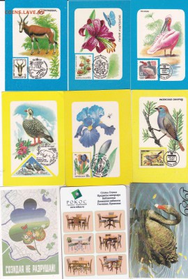 Календарики,бирдекели,карточки,документы на обмен - Календарики-3