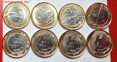 Монеты евро и других стран Европы и мира. - Бразилия 2 набор Олимпиада 2015
