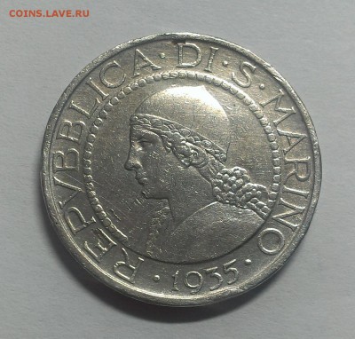 с 200 р. Сан Марино 5 лир 1935 (20.11) - IMAG2553