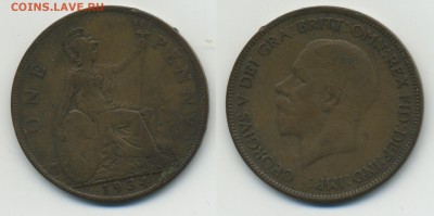 ONE PENNY Великобритания 1934 до 26-го 22-00 - 1PENNY1934