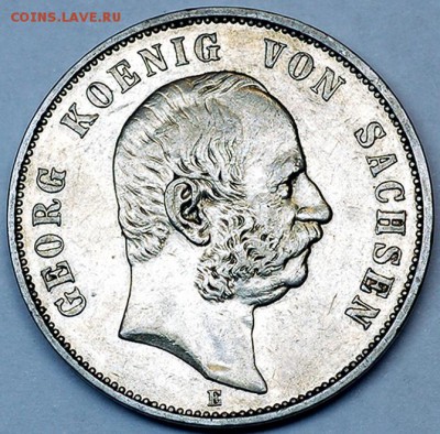 Германия. Саксония_5 марок 1904. Серебро; до 21.11_22.48мск - 10450