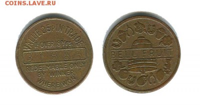 Жетон игровой английский. Подскажите год выпуска и стоимость - английский жетон