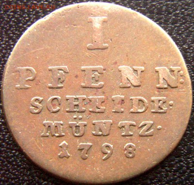 Германия. Брауншвейг-Ганновер_1 пфенниг 1798; до 22.11_22.12 - 9515
