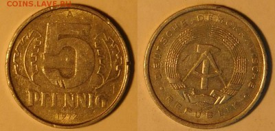ГДР 5 пфеннингов 1972 год, до 26.11.2015 22-00 мск - 5-1972.JPG