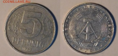 ГДР 5 пфеннингов 1968 год, до 26.11.2015 22-00 мск - 5-1968.JPG