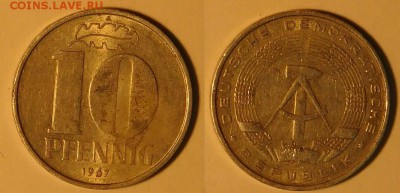 ГДР 10 пфеннингов 1967 год, до 26.11.2015 22-00 мск - 10-1967.JPG