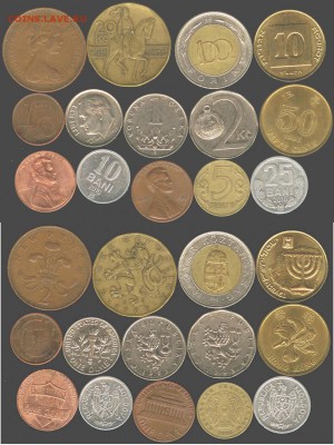 14 монет из 9 стран до 21.00 мск 17.10.2015 - 14 монет