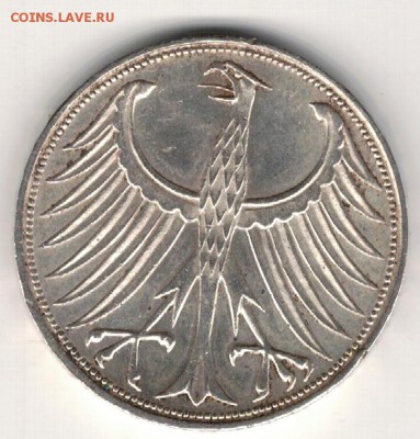 Ag ФРГ 5 МАРОК 1965G ДО 26.11.15 (Б306) - 5-г65