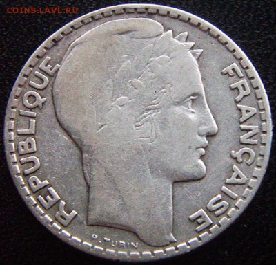 Франция_10 франков 1933. Серебро; до 22.11_22.32мск - 10454