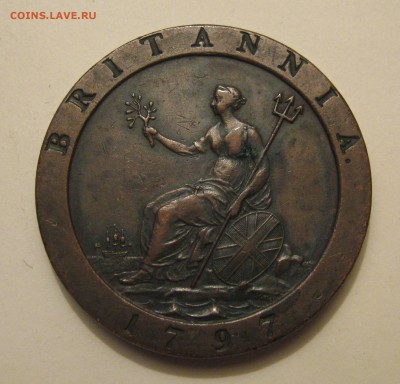 БРИТАНИЯ 1 пенни 1797 (КОЛЕСО). Георг III. ХОРОШАЯ. - 048.JPG