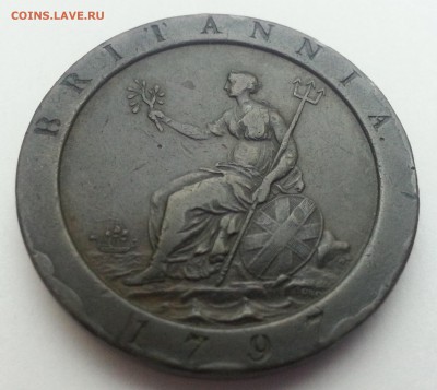 БРИТАНИЯ 1 пенни 1797 (КОЛЕСО). Георг III. ХОРОШАЯ. - 20151123_082705