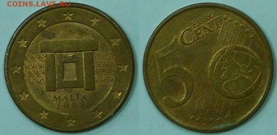 Мальта, 0.37 евро 2008 год, до 29.11.2015 г. 22-00 - Мальта5-08.JPG