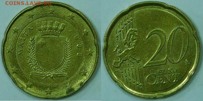 Мальта, 0.37 евро 2008 год, до 29.11.2015 г. 22-00 - Мальта20-08.JPG