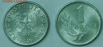 Польша 1 грош 1949 год, ОТЛИЧНЫЙ, до 29.11.2015 22-00 - 1гр1949.JPG