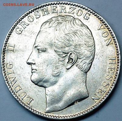 Германия. Хессен-Дармштадт_двойной талер 1841; 24.11_22.02мс - 10022