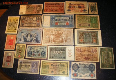 Германия. лот из 21 разных банкнот (25.11) - P1015221.JPG