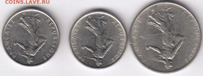 2 и 1 франк 1966 и 1960 С РУБЛЯ до 29.11в22:00 - франция 3шт-2.JPG