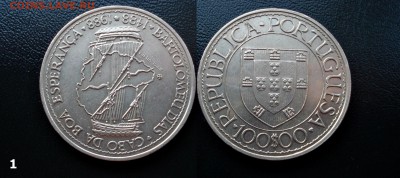 набор Португалия 100 эскудо 1-й выпуск 1987-88 гг. КОРАБЛЬ - 100 эскудо 1988Диас