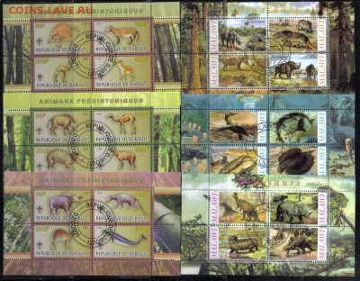 Марки мира мл Динозавры 9шт до 26.11 22.00мск - Марки мира мл Динозавры 9шт-1