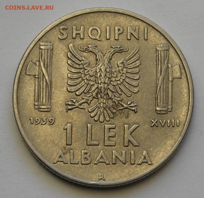 Албания, Итал. Оккупация, 1 Лек 1939 (26.11) - P1015290.JPG