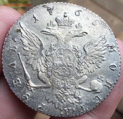 Рубль 1765 СПБ ЯI UNC - image