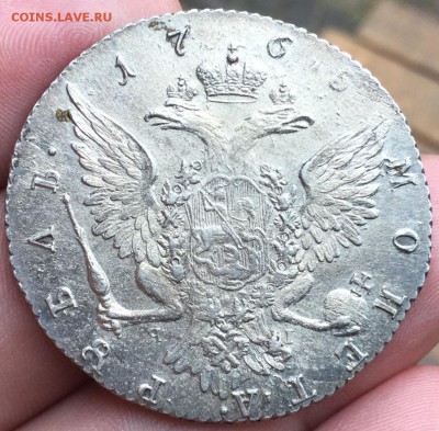 Рубль 1765 СПБ ЯI UNC - image